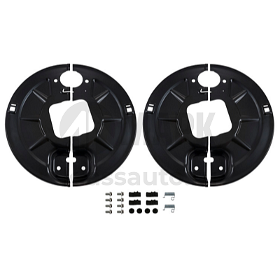 Комплект щитков пылезащитных BPW 9900000123 (на ось, НА ПРУЖИНАХ) (квадратная балка SN4218) (Auger)