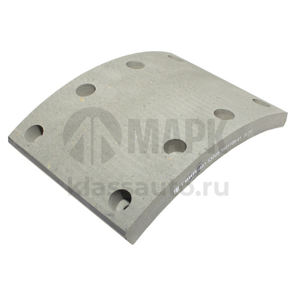 Накладка тормозная (сверлёная расточенная) ТИИР