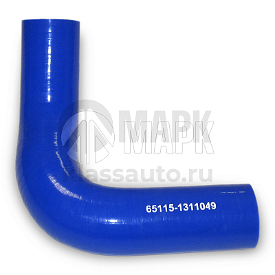 Патрубок расширительного бачка ЕВРО (силикон) синий (Ф29х350)