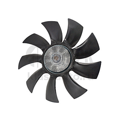 Крыльчатка вентилятора d-520 мм 9 лоп. в сборе с муфтой, а/м КАМАЗ Компас 9, JAC N75,80 (TRUCKMARK)