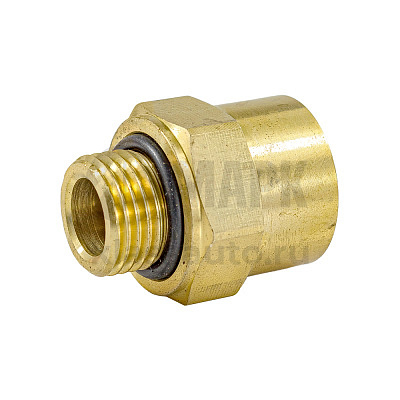 Соединитель трубки ПВХ,полиамид d=15мм М16х1.5 (фитинг прямой) латунь (Аналог CAMOZZI)