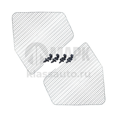 Защита фар + ПТФ а/м FOTON AUMAN EST J4189 (2 сетки + крепления)