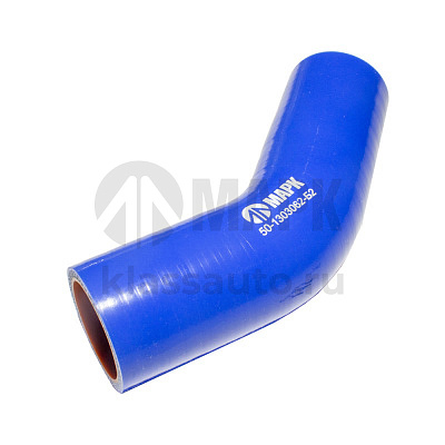 Патрубок радиатора нижний (силикон) синий (Ф38х85/85) (TRUCKMARK) 