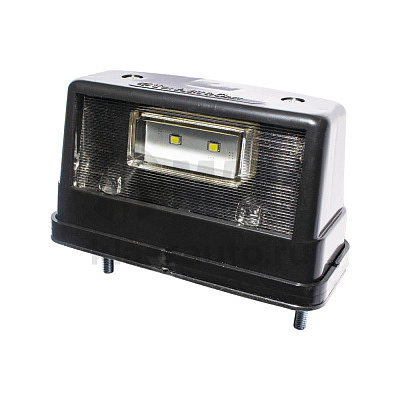 Фонарь освещения номерного знака черный 10-30В прямоугол. (аналог Was Польша)