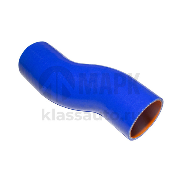 Патрубок радиатора нижний (силикон) синий (Ф70x250) (TRUCKMARK)