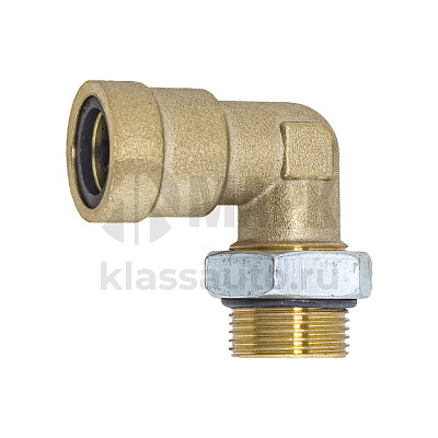 Соединитель трубки ПВХ,полиамид d=15мм  М22х1.5 (фитинг угловой) латунь (Аналог CAMOZZI)