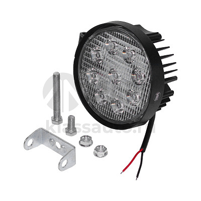 Фара противотуманная OFF-Road (Круглая,9 диодов, направленный свет) 12/24V 27W (115х42х125) 