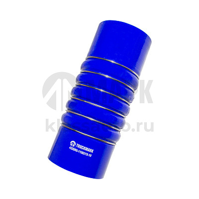 Патрубок интеркулера (силикон) синий 4320Я5-1109220-10 (Ф90х245, 6 колец) (TRUCKMARK)