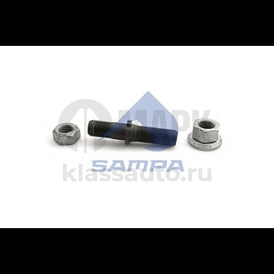 Шпилька колесная BPW в сборе (шпилька+гайки) M22x1.5-M22x2 112/59/46 (Sampa)