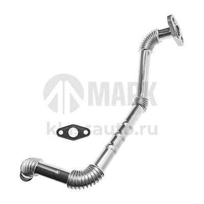 Трубка слива масла с ТКР 6ISB Евро-4/5 в сборе DVMARK (трубка нержавейка, кольцо упл 2шт, прокладка)