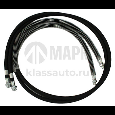 Шланг полуприцепа с пружиной (L=2430мм, D=27мм штуцер-штуцер М22хМ16) (Полюс Альфа)