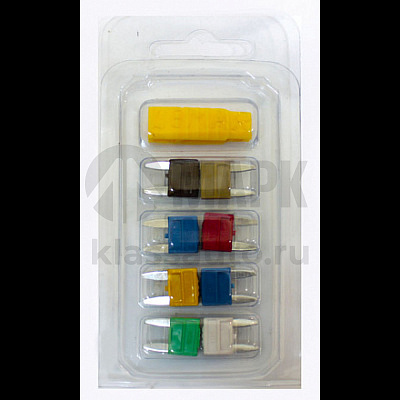 Набор предохранителей МИНИ (8шт.:5А,7.5А,10А,15А,20А,30А) (с пинцетом, в блистере) к-т