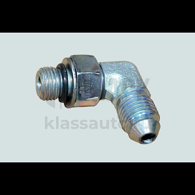 Штуцер угловой (M10x1,00x7/16 - 20) (трубки подачи масла к  возд. компрессору) (ISLe) DCEC