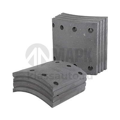 Накладки тормозные 19283/284 (1-й ремонт) (SAF 420х180+клеп.8х15  сталь.) (BREMHOF)