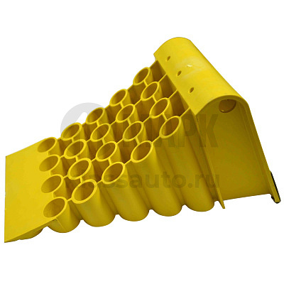 Башмак противооткатный (упор) 410х210х200 Желтый с отверстием (НПО Урал) Применяемость на ЕВРО полуп
