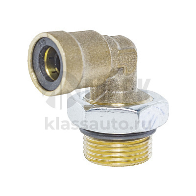 Соединитель трубки ПВХ,полиамид d=10мм М12х1.5 (фитинг угловой) (Аналог CAMOZZI)