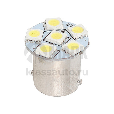 Лампа 24-Т15-6 LED светодиодная 21W BA15S (габариты, подсветка номера) Gilves