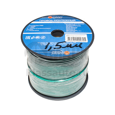 Провод ПГВА-1,5 Диалуч (бухта 100 м) зеленый 