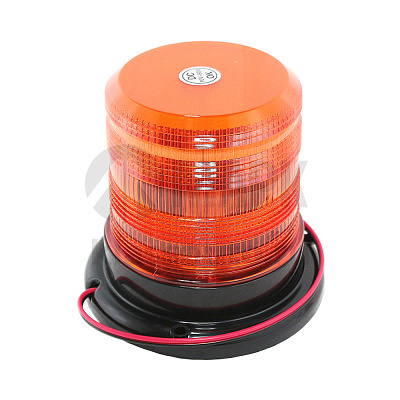 Маяк импульсный 12/24 В, жёлтый, 30 светодиодов, крепление на болтах, D=128мм H=122мм АвтоЭлектрика