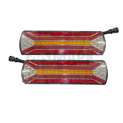 Фонарь задний МАЗ ЕВРО Н.О.12-24в  светодиодный  с разъемом СЦАЗ, бегущий указатель, Neon New Т.А.С