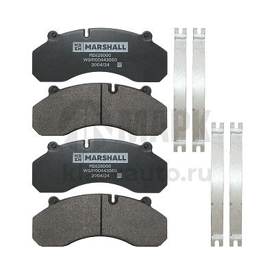 Колодки дисковые WG9100443050 с пластинами Sitrak передние (Marshall)