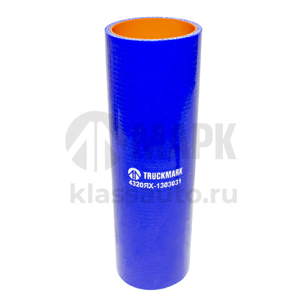 Патрубок радиатора нижний (силикон) синий (Ф50х190) (TRUCKMARK)