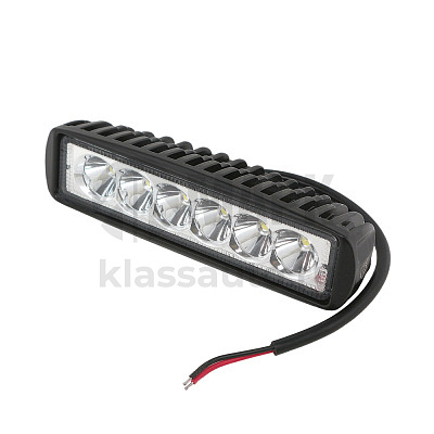 Фара противотуманная OFF-Road (прямоугольная, 6 диодов, направленный свет) 12/24V 18W (160х55х45)