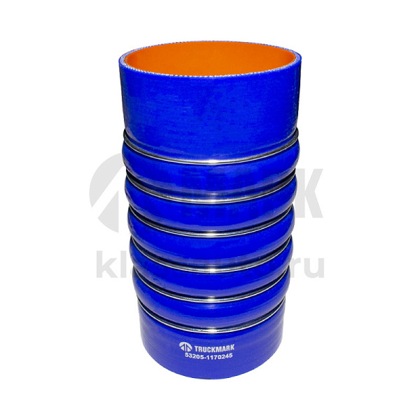 Патрубок интеркулера (силикон) синий 53205-1170248 (Ф100х210) (TRUCKMARK)