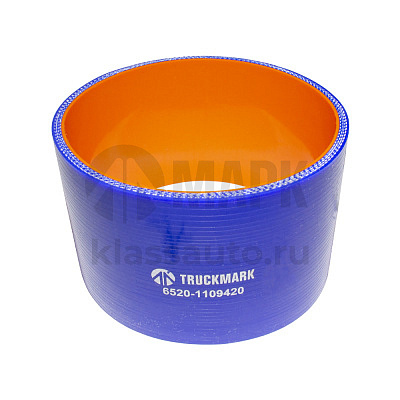 Патрубок соединительный воздушного фильтра (силикон) синий (Ф108х70) (TRUCKMARK)