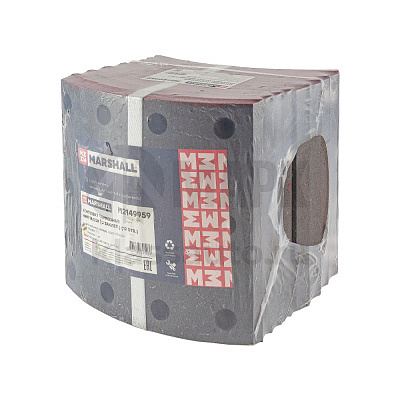 Накладки тормозные 6520-3501106 (12отв.,к-т на ось, с заклепками) (Marshall)