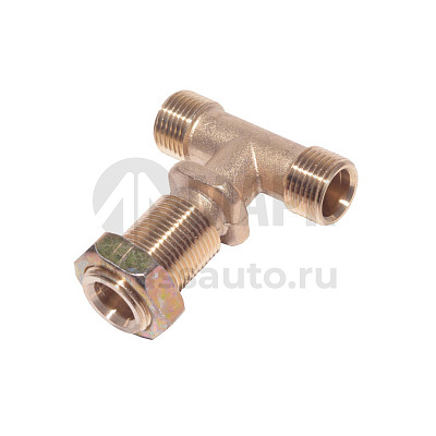 Тройник М18х1,5/М20х1.5/М18x1.5 в сборе (L=50x68) (медный) (20шт в уп)