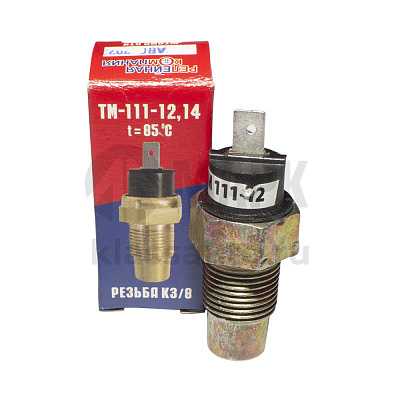 Датчик ТМ-111-12,14 сигнализатора температуры охлаждающей жидкости (штекер, t=85 градусов) РелКом