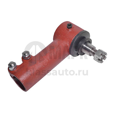 Наконечник тяги рулевой трапеции левый с круглым пыльником, гайкой, стяжными болтами УРАЛ