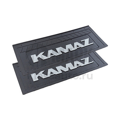 Брызговик а/м КАМАЗ (270x660) белые буквы, комплект из 2-х шт.