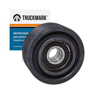 Ролик натяжителя ремня направляющий (8 ручейковый, металл.) (TRUCKMARK)  