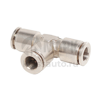 Фитинг металл соед. для трубок Ф 6 мм (тройник) (1000шт/50шт)