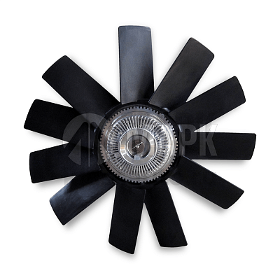 Крыльчатка вентилятора d-450 в сборе с муфтой на дв.ISF3.8 Валдай (11лоп) МАРК