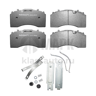 Колодки дисковые 29228 с установочным комплектом (210.8x114.5x30) BPW TSB4309 (AVEX)
