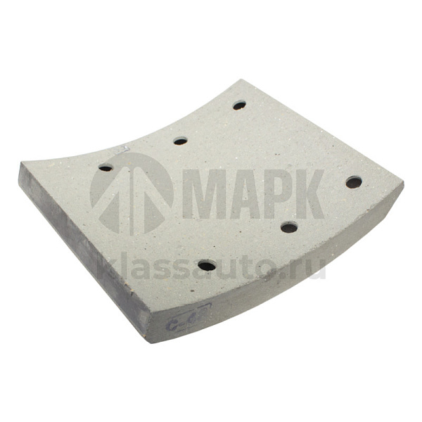 Накладка тормозная (сверлёная расточенная) укороченная ТИИР