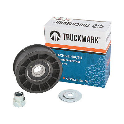 Ролик направляющий ремня генератора в сб. (пласт. с бортиком) (TRUCKMARK) (70шт в кор)