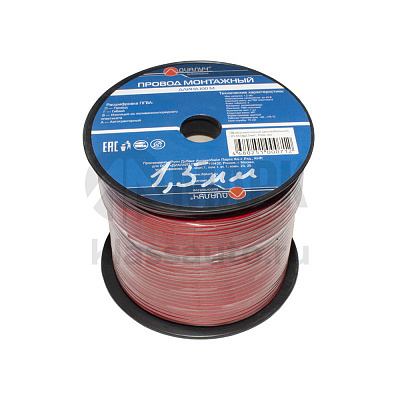 Провод ПГВА-1,5 Диалуч (бухта 100 м) красный 