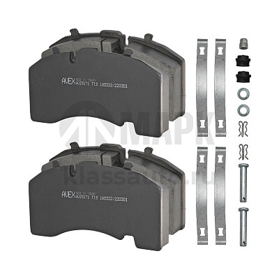 Колодки дисковые 29171/29158 с установочным комплектом (210.8x108x30) KNORR SB4309T/SK7 (AVEX)