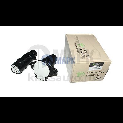 Электроразъём (розетка+вилка) 6+1полюсов (24V, ПЛАСТИК) 611510+611590 (TrailerParts) 