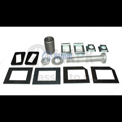 Р/к крепления полурессоры BPW (болт M30x200+сайлентблок+пластины+гайка+шайба) (TrailerParts)