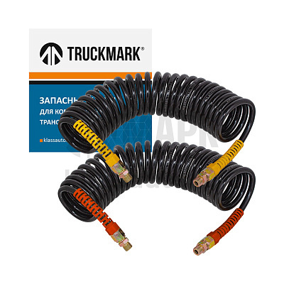 Шланг воздушный Евро 7,5 м (красный+желтый) TRUCKMARK (штуцер М16) (20 шт в кор)