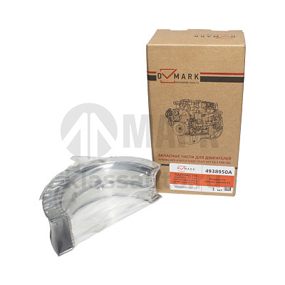 Вкладыш к/в 0,5 упорный верхний (4-6BT, ISBe) 3283066, 3978822 DVMARK