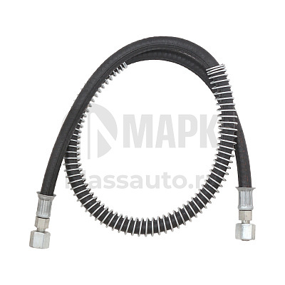 Шланг накачки шин УРАЛ длинный L=927мм в пружине(гайка+гайка) (Спец)