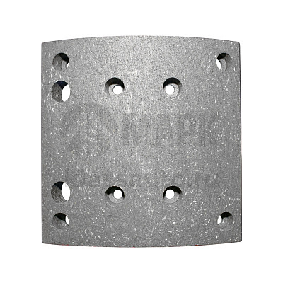 Накладки тормозные 19495 (2-й ремонт) с клепками 410x183 а/м MAN/MB/КамАЗ 6580 без клепок (Marshall)