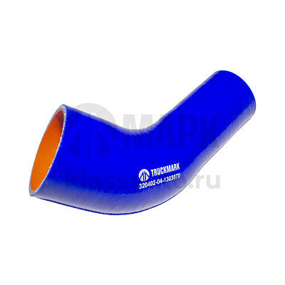 Патрубок радиатора (силикон) синий угловой (Ф60/45x110/86) (TRUCKMARK)