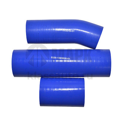 Патрубки радиатора из 3-х (синий силикон)